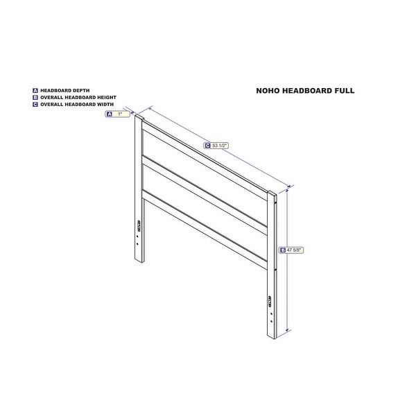 NoHo Full Panel Headboard in Espresso - - 37219650