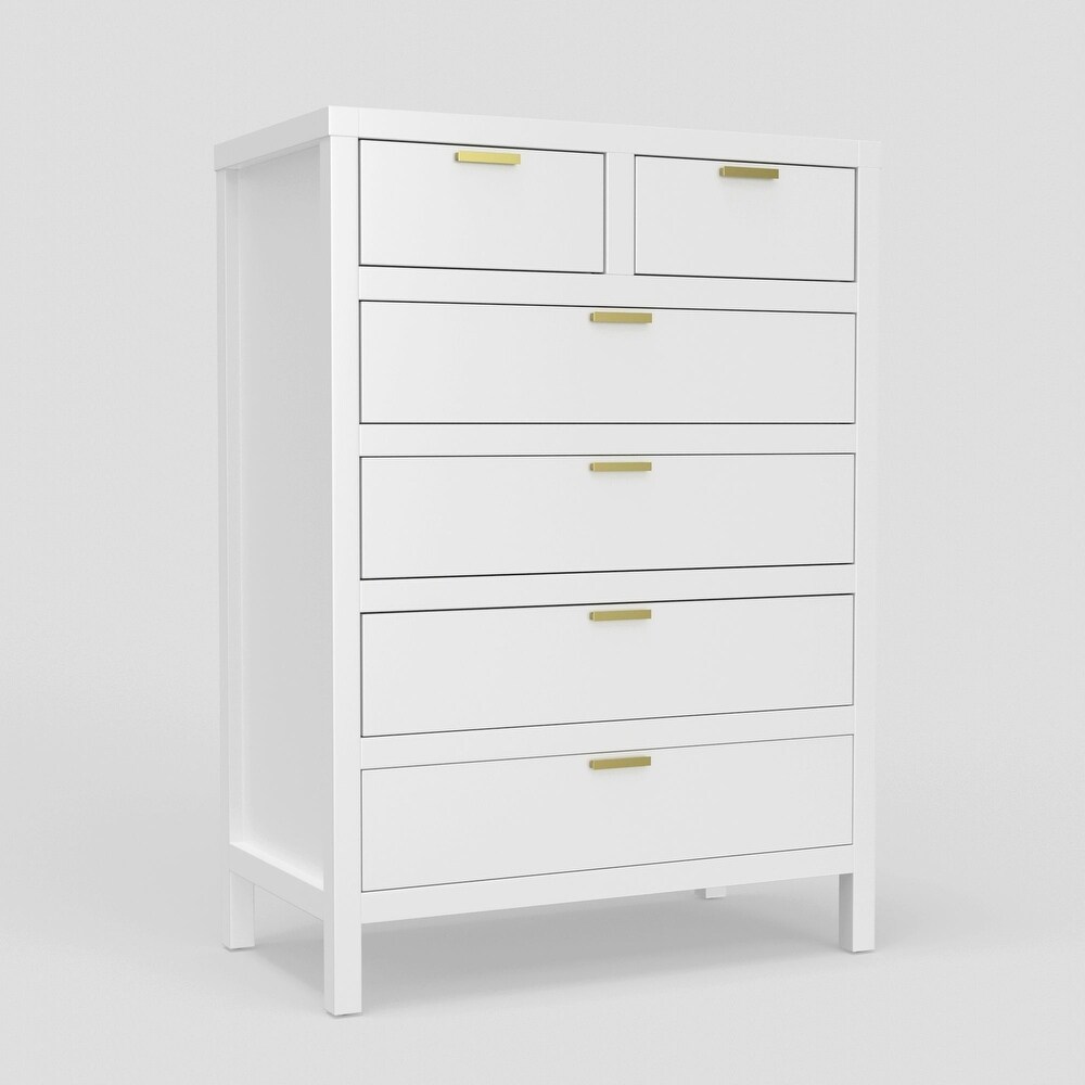 Carmel 6 Drawer Chest  White