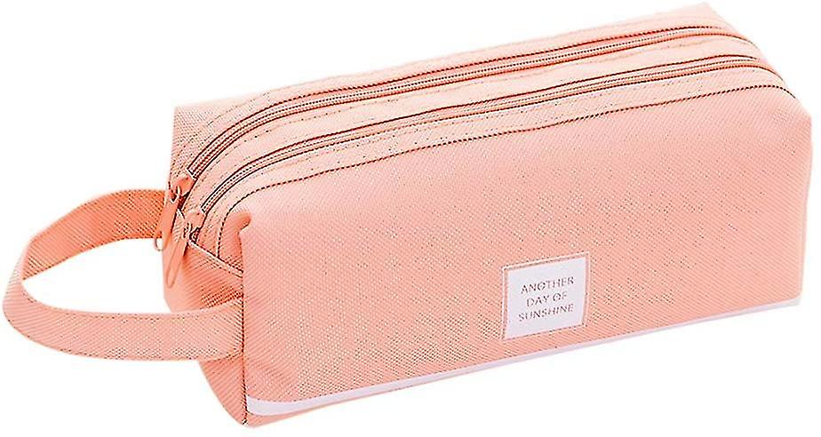 Pencil Case Student Pencil Case Pencil Case Girls Large Dual Layer Pencil Case (pink)