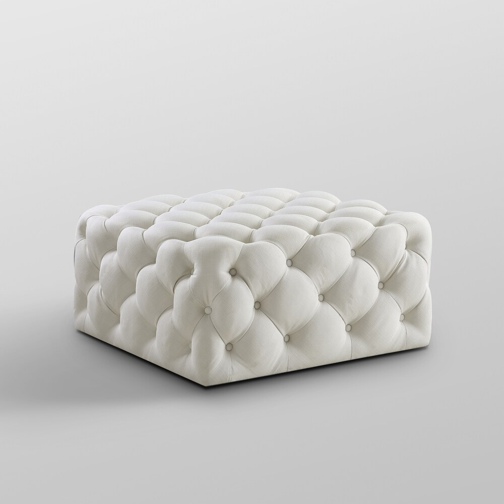 Gordon Diamond Tufted Square Shape Cocktail Ottoman