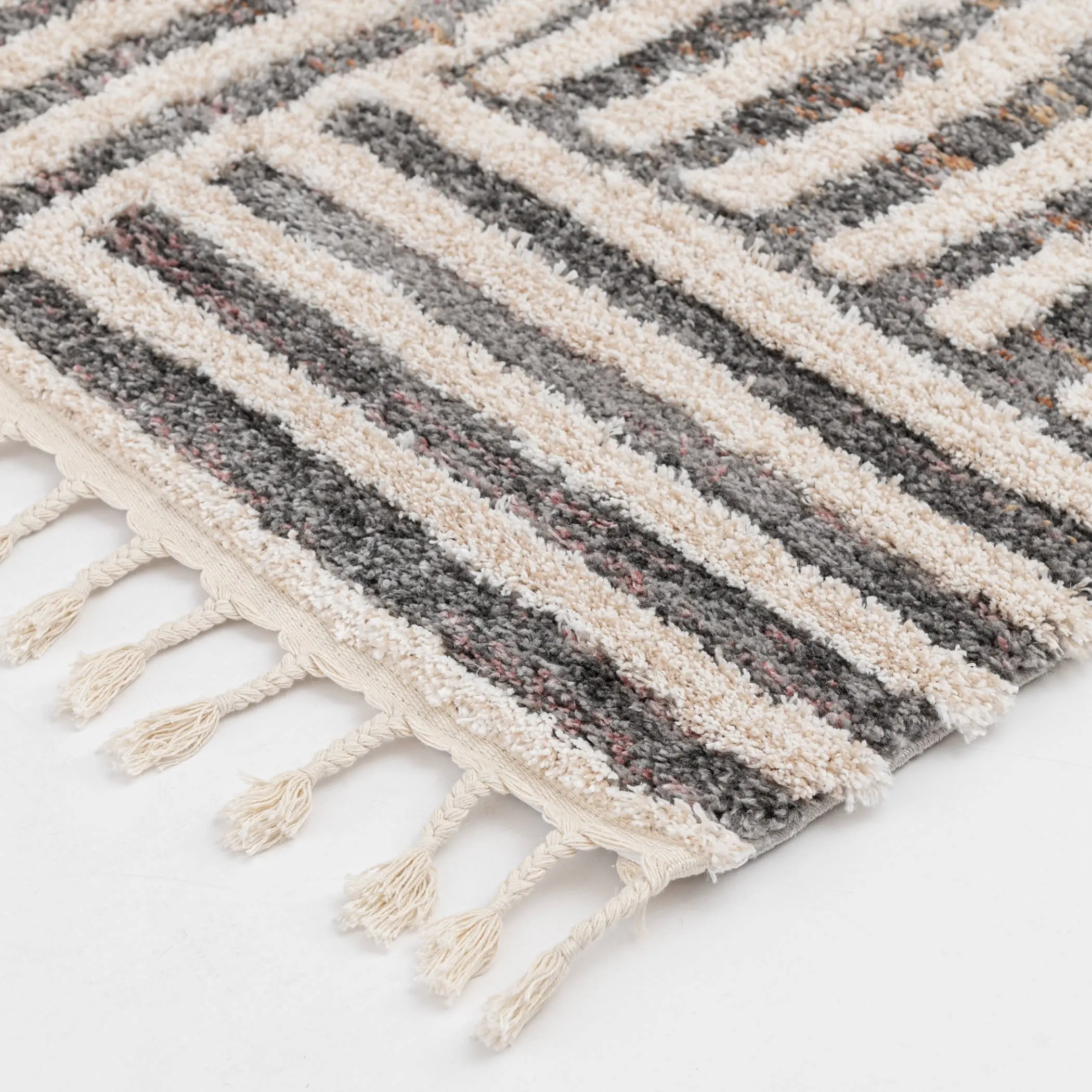 Vita 8 x 10 Melly Cream Striped Area Rug