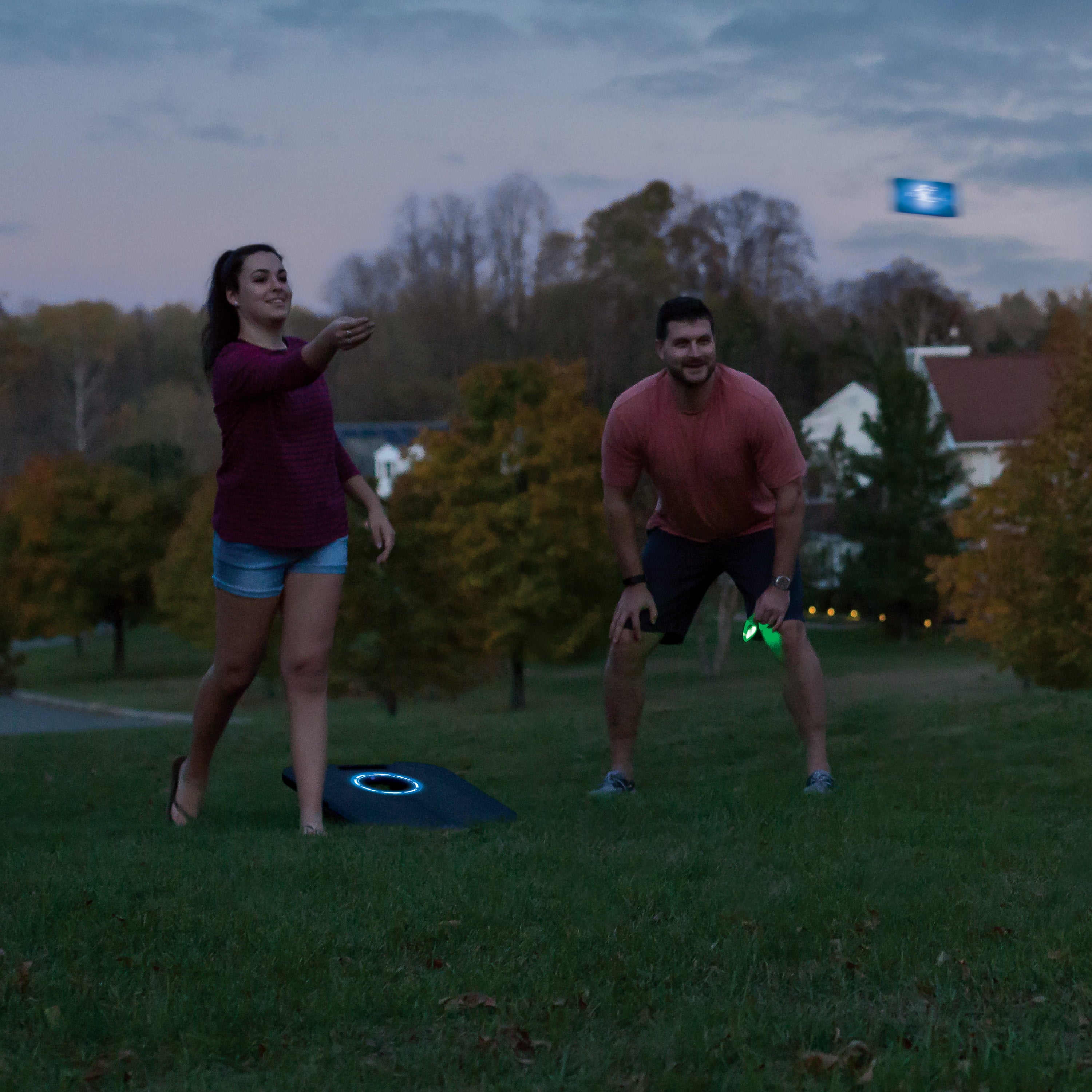 EastPoint Sports Light-Up Bean Bag Toss Plastic Cornhole Set