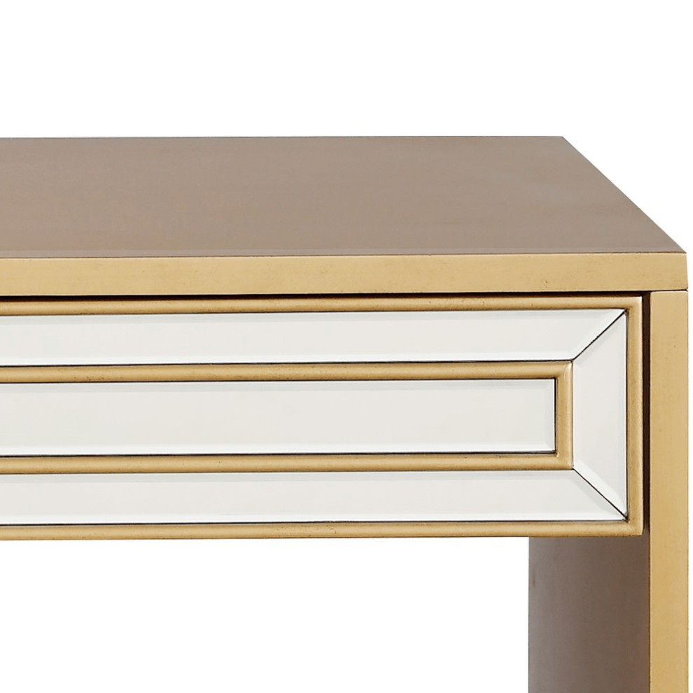 Antiqued Gold Finish Console Table   Contemporary   Console Tables   by HomeRoots  Houzz