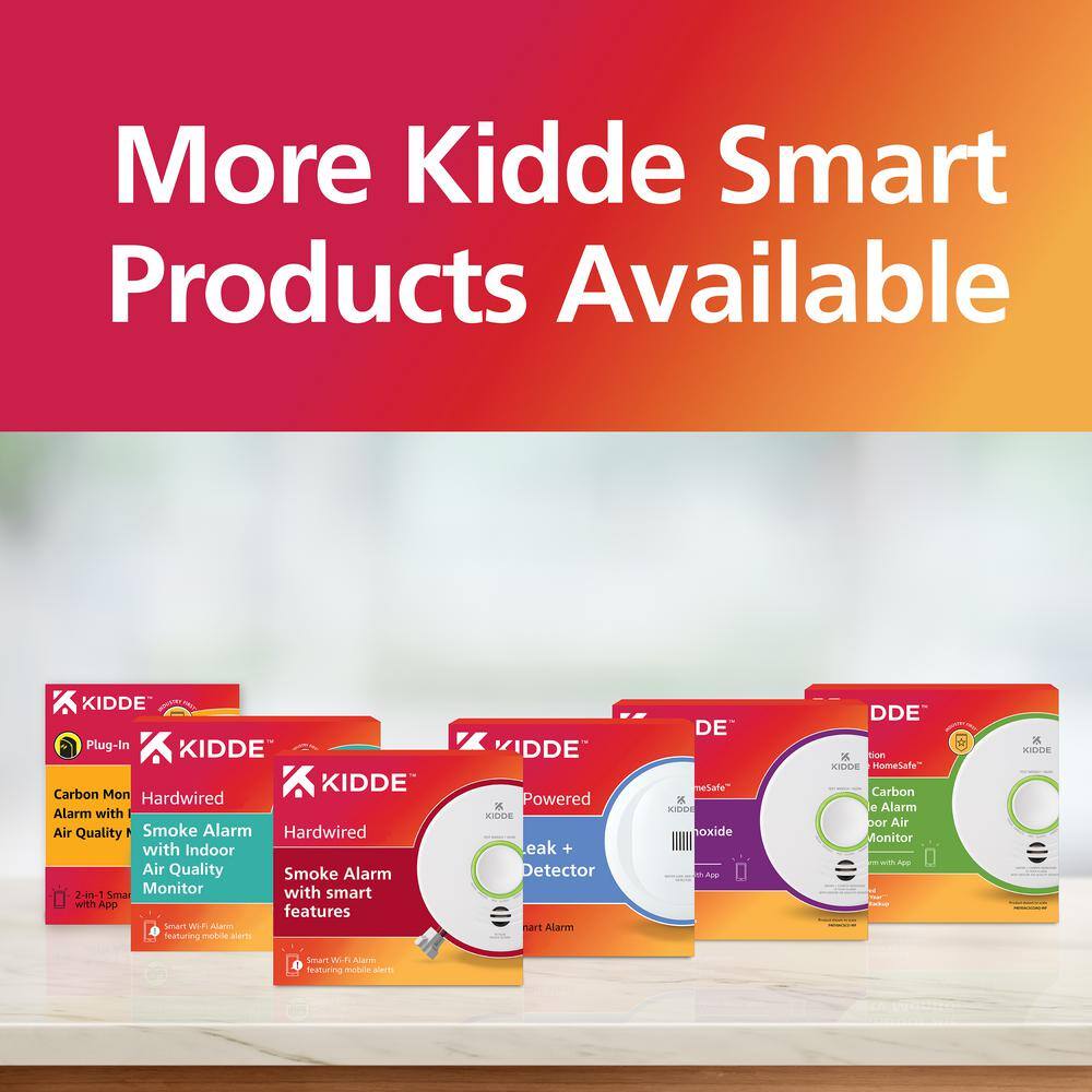 Kidde Kidde Smart Smoke Detector with Indoor Air Quality Monitor Hardwired and Voice Alerts 21032069