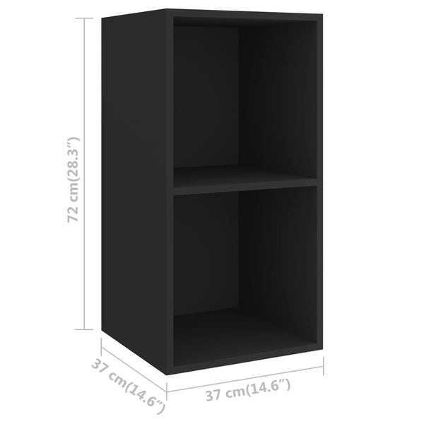 Wall-mounted TV Cabinet Black 14.6