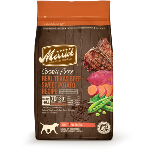 Merrick 4 lb Grain Free Texas Beef and Sweet Potato Dog Food