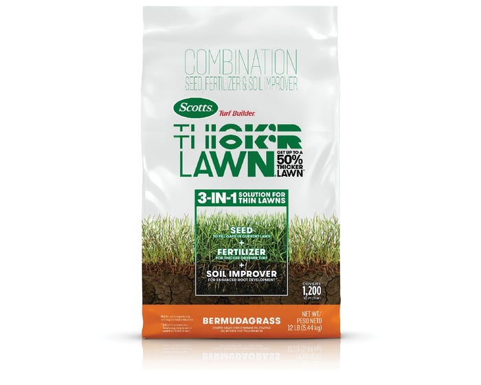 Scotts Turf Builder Thick R Lawn Bermudagrass， 12 Lb.