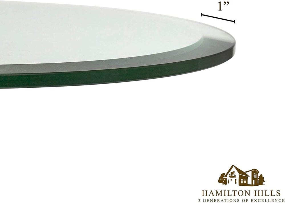 28 Inch Beveled Glass Table Top