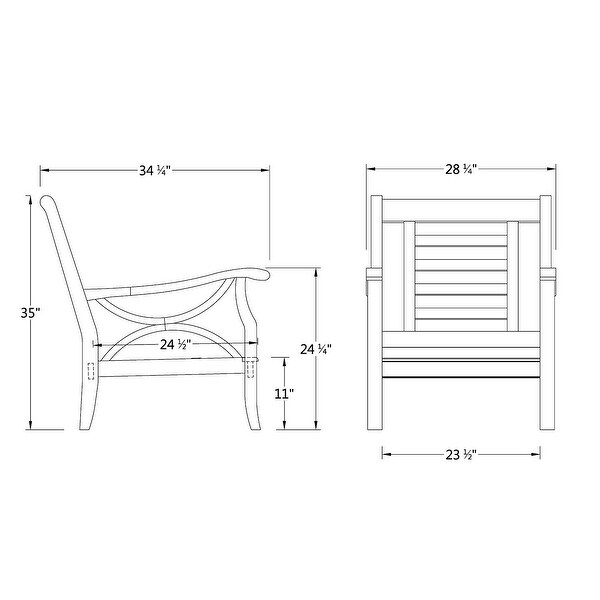 Cambridge Casual Lowell 5piece Teak Wood Outdoor Conversation Set with cushion