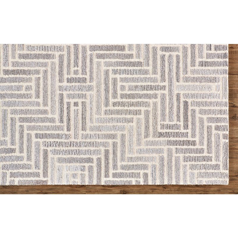 Weave and Wander Palatez Gray Geometric Area Rug