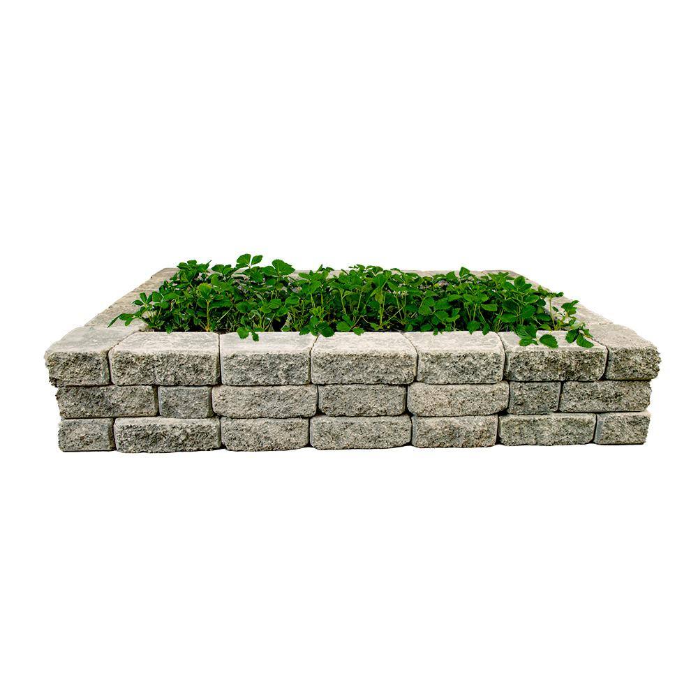 Mutual Materials StackStone 69 in. x 52 in. x 12 in. Cascade Blend Concrete Raised Garden Bed MS6952RRG191