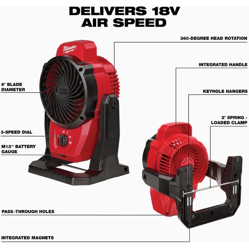 MW M12 Cordless Jobsite Fan