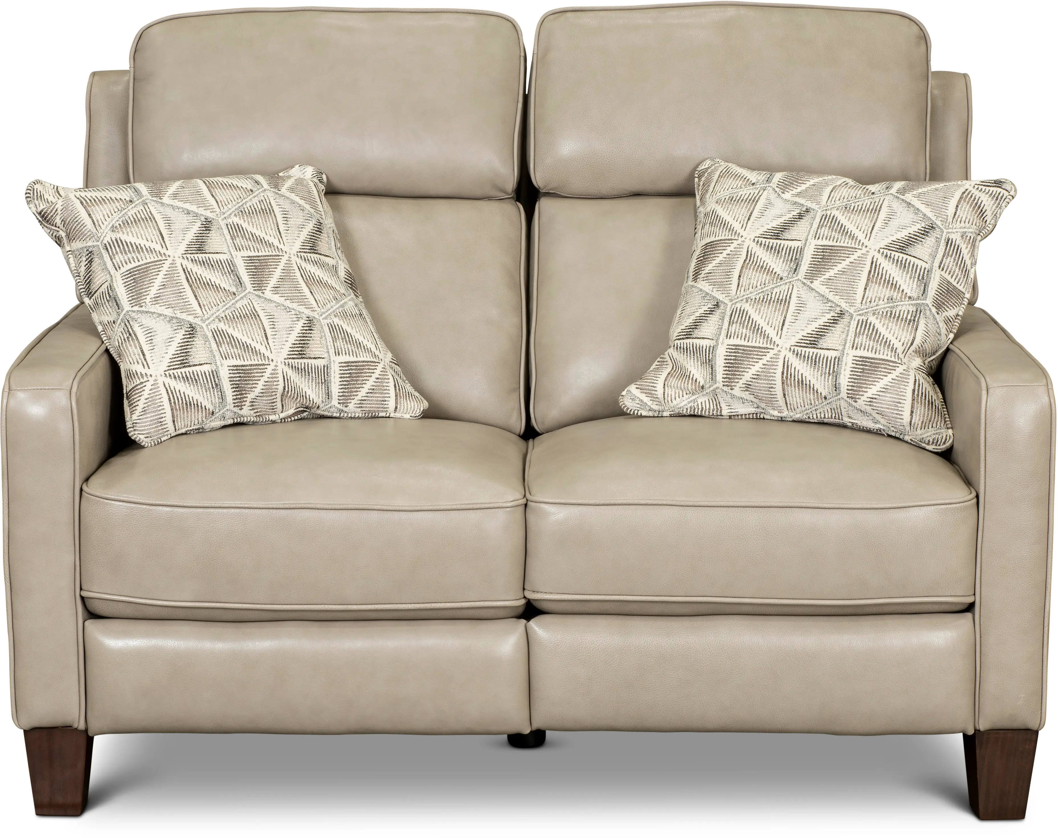 Madrid Taupe Leather Power Reclining Loveseat