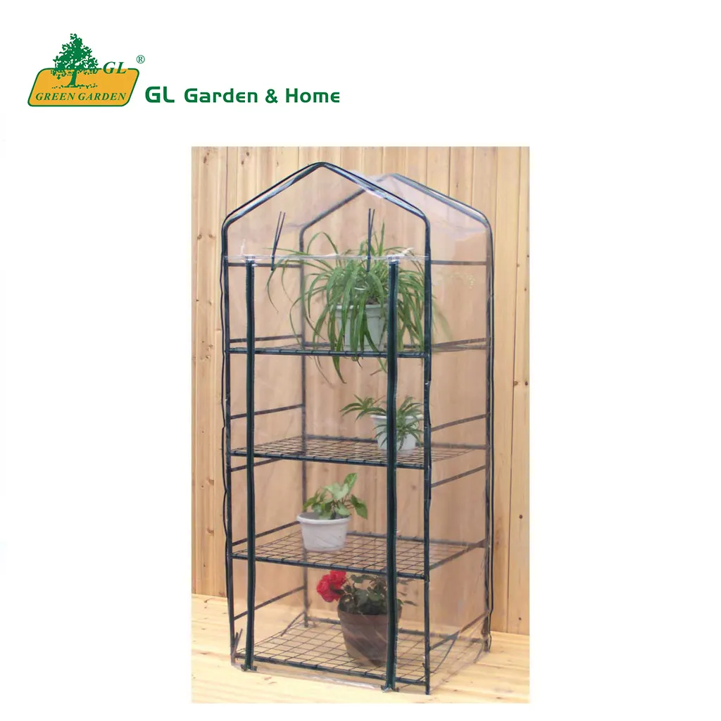 Top Quality Customized for Plants Planting 2/3/4 Tier Green House PE and Metal