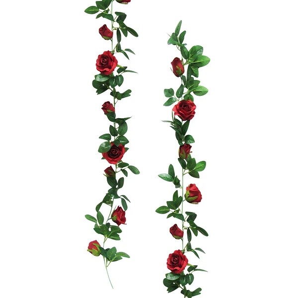 6ft Artificial Rose Flower Garland Hanging Vine