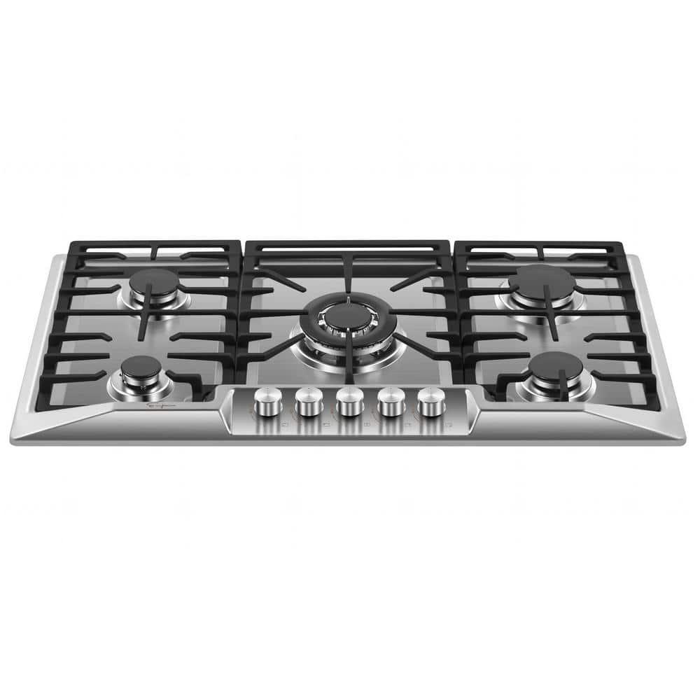 Empava 36 in Builtin Gas Cooktop in Stainless Steel with 5 Sealed Burners