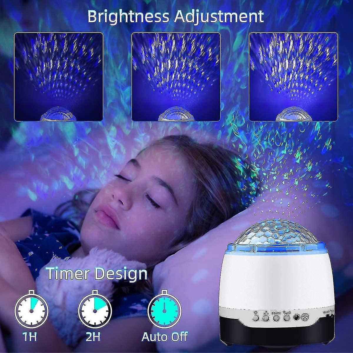 Led Projector Night Light，acsergery Projector Built-in Bluetooth