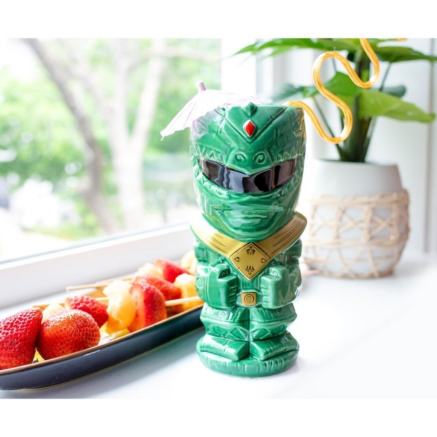 Beeline Creative Geeki Tikis Power Rangers Green Ranger Ceramic Mug Holds 16 Ounces