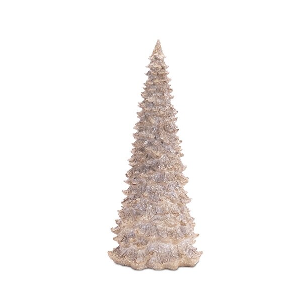 Glittered Champagne Pine Tree (Set of 3)