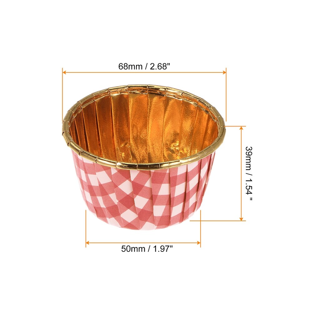 Plaid Cupcake Cups  50pcs Aluminum Foil Standard Cupcake Liners