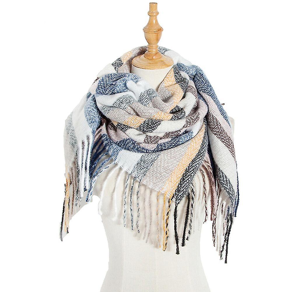 Winter Warm Plaid Check Scarf Wraps For Women's