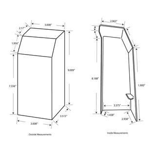 NeatHeat 8009 Tall Series Right EndWall Cap - Hot Water Hydronic Baseboard Cover (Not for Electric Baseboard) REC 8009