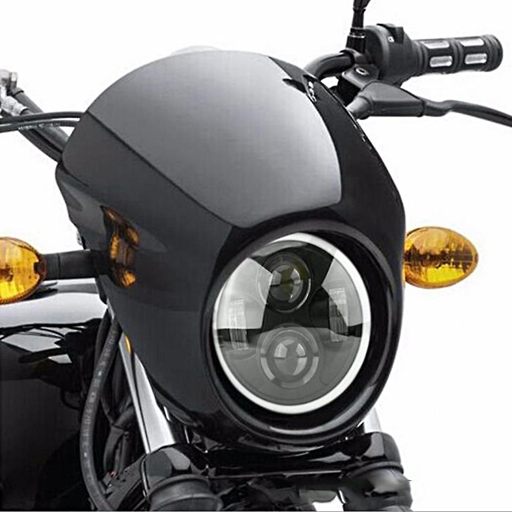 Retro Style Universal Motorcycle Bright Led Headlight Motorbike Round Front Lamp