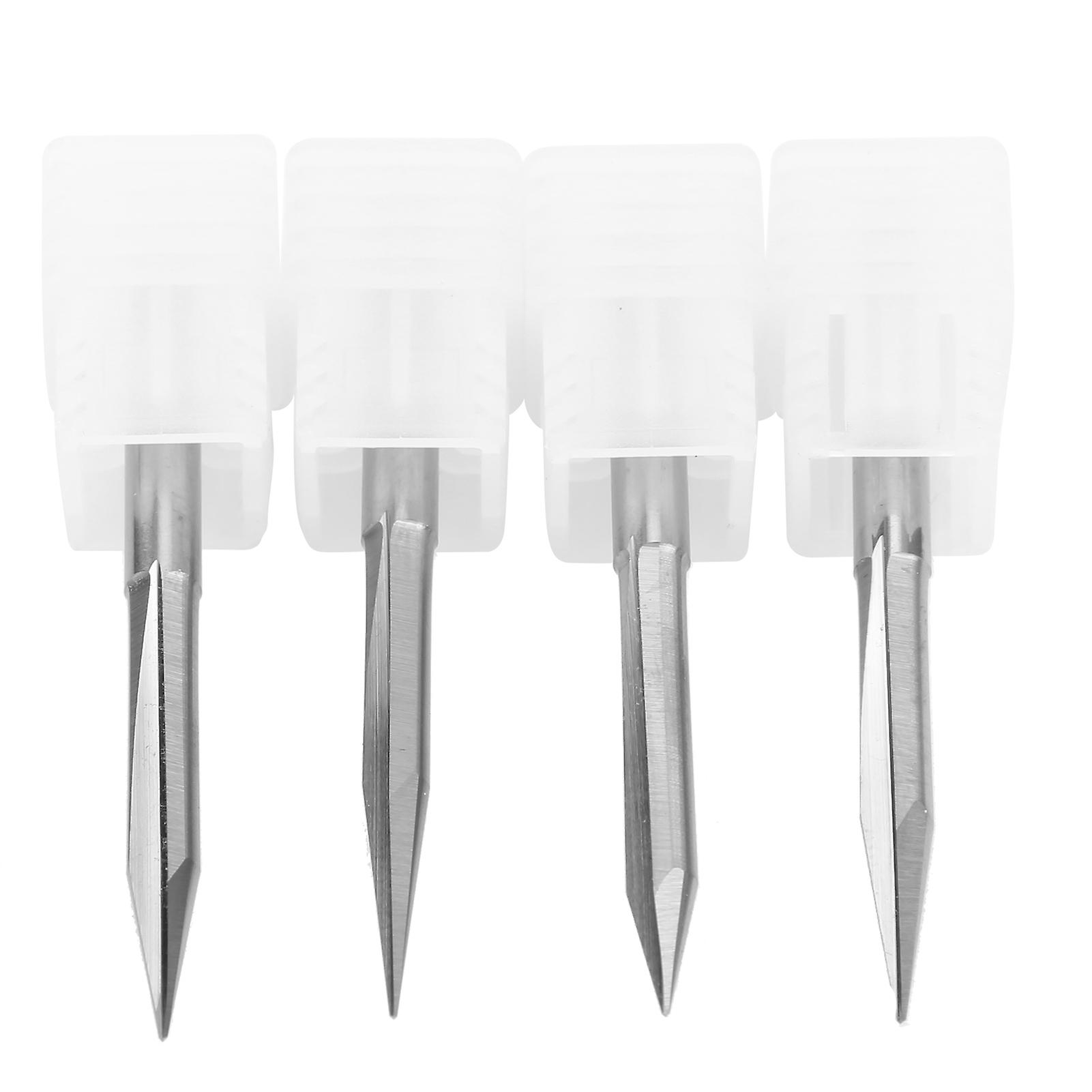 4pcs Vshaped Carving Cutter 2edged Engraving Bit 4x0.3x15/4x0.3x20/4x0.3x25/4x0.3x30