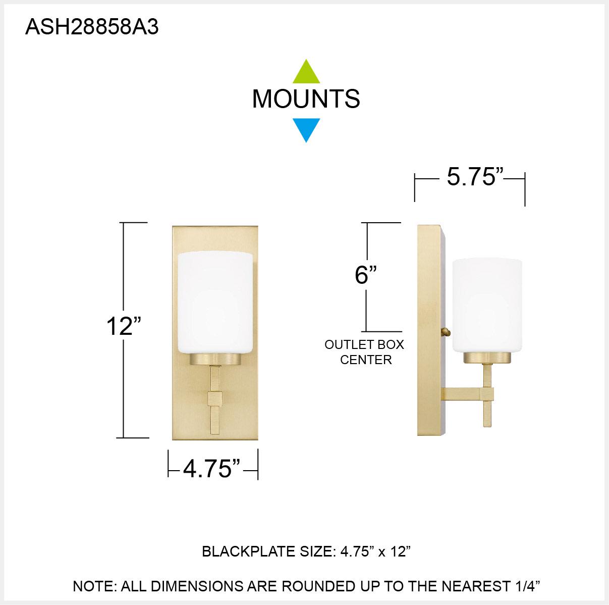 Ashley Harbour Ezra 1-Light Satin Brass Wall Sconce