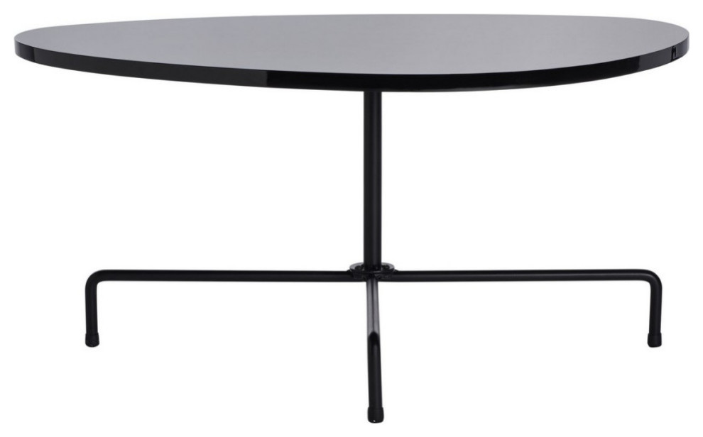 Ryley Tripod Coffee Table Black Lacquer/ Black   Modern   Coffee Tables   by Virgil Stanis Design  Houzz