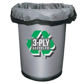 Aluf Plastics 56 Gal. Trash Bags 1.5 Mil (eq) Black Trash Can Liners 43 in. x 47 in. Pack of 100 for Contractor VCX-4347X