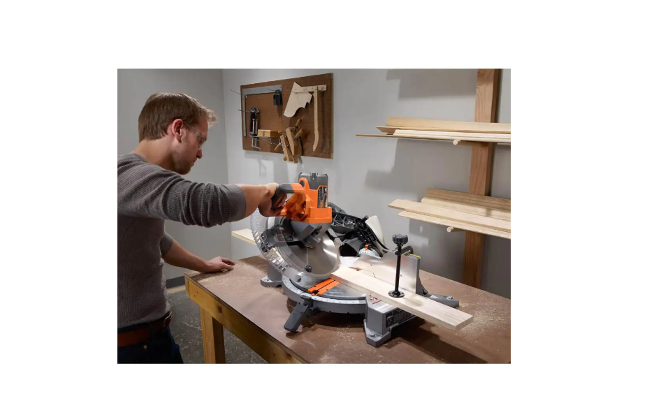 RIDGID R4123 15 Amp Corded 12 in. Dual Bevel Miter Saw with LED