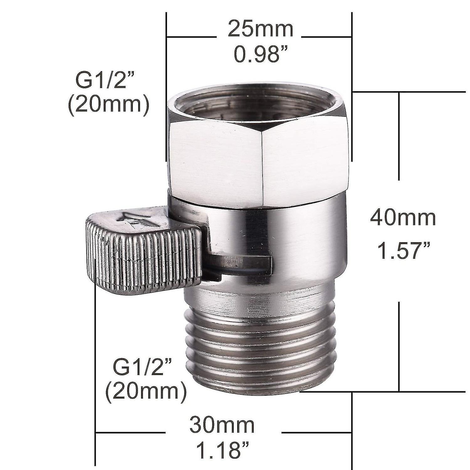 Shut Off Valve Brass Shower Head Flow Control Valve Plumbing Shut Off Valve G 1/2' Shower Valve Brus