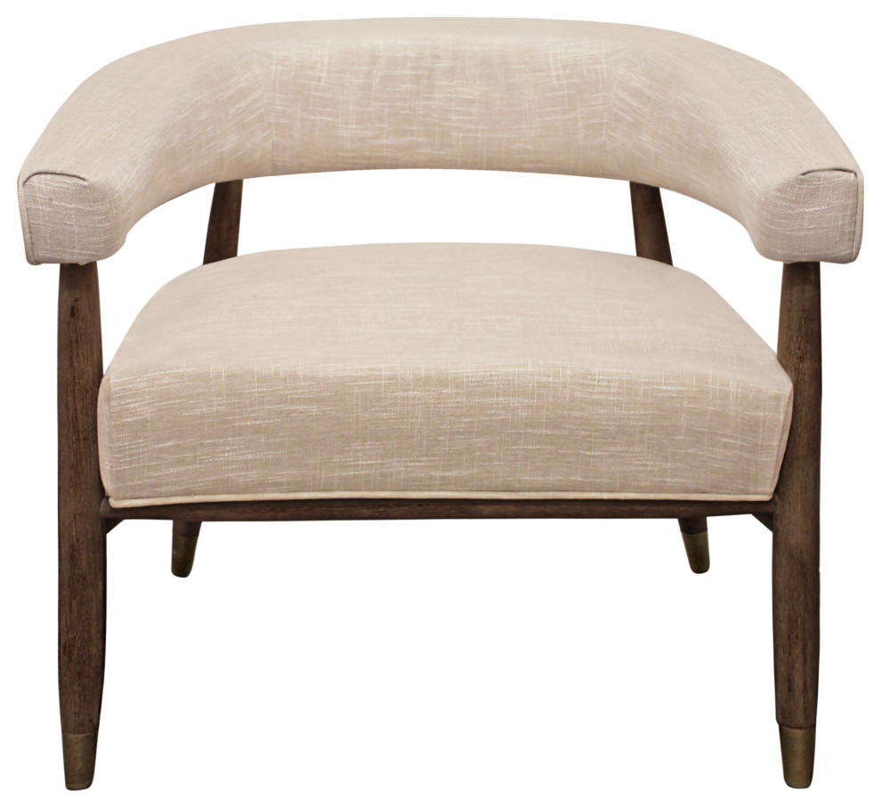 Quinn  Ivory Arm Chair   Midcentury   Armchairs And Accent Chairs   by Moti  Houzz