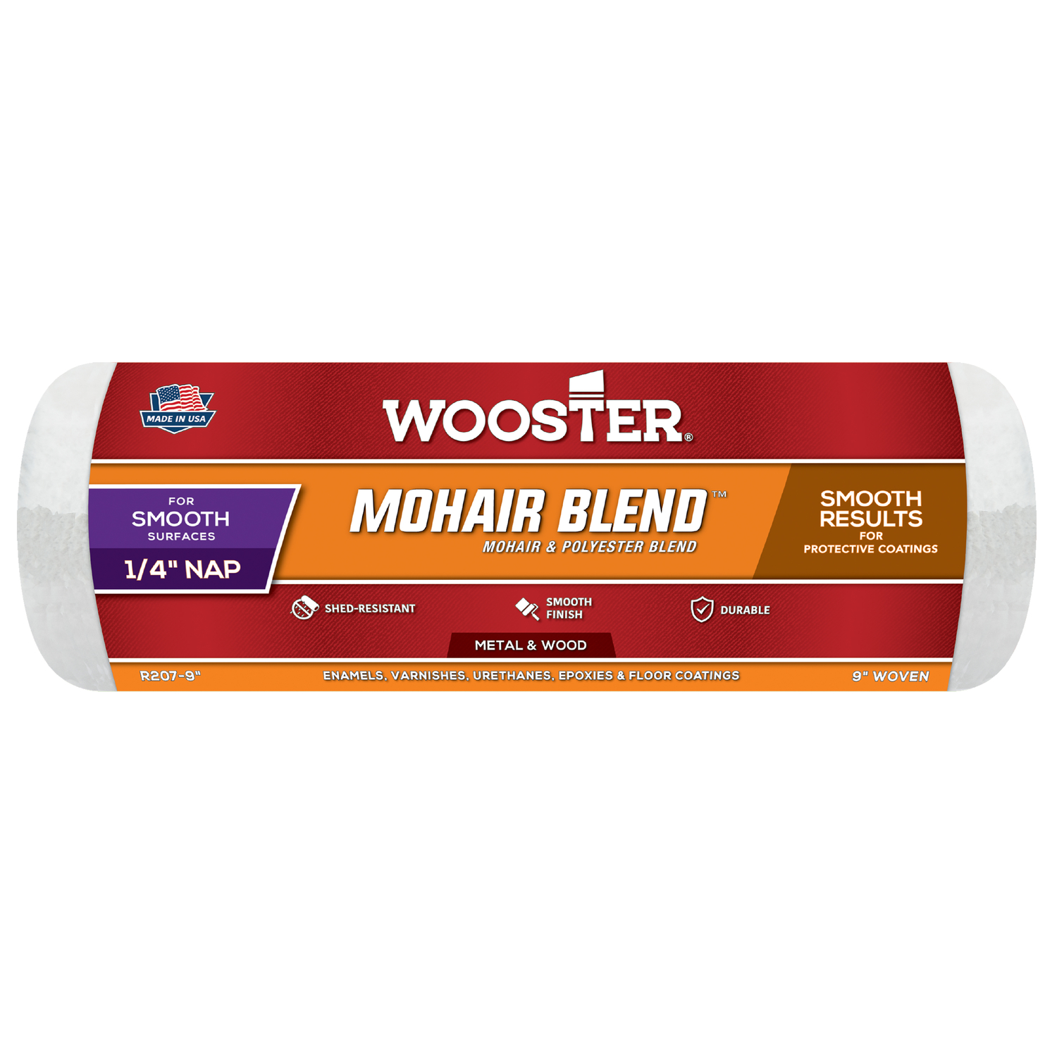 Wooster Mohair Blend 9 in. W X 1/4 in. Regular Paint Roller Cover 1 pk