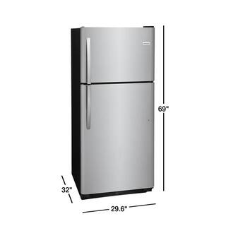 Frigidaire 30 in. 20.4 cu. ft. Top Freezer Refrigerator in Stainless Steel FRTD2021AS