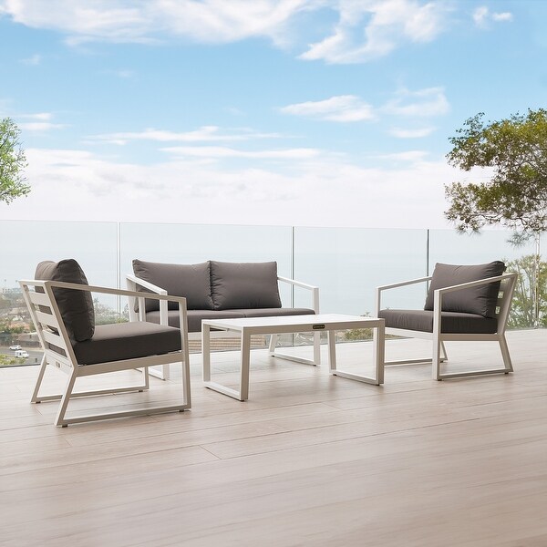 Sunset and Cie 4PCs Aluminum Patio Furniture Set