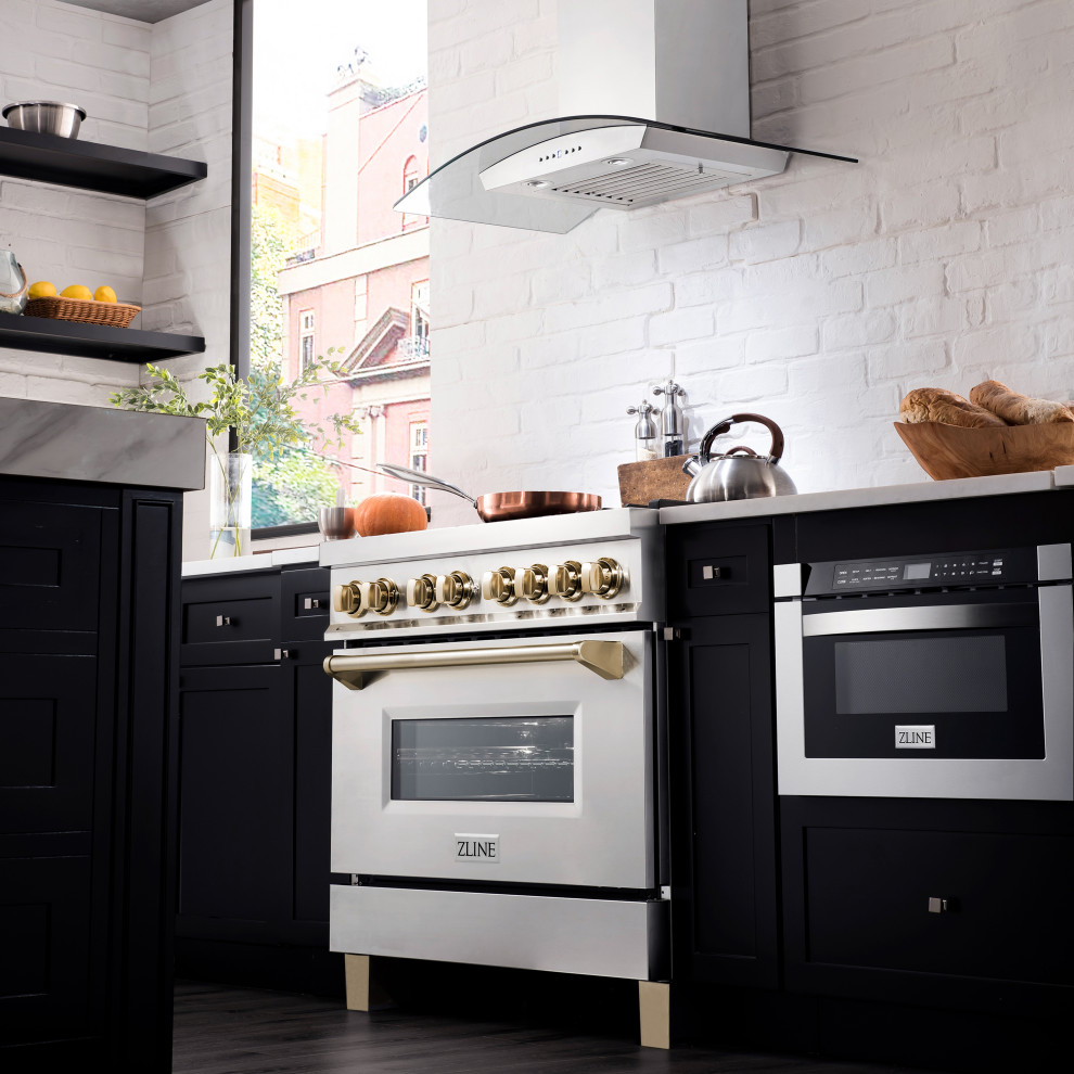 ZLINE Autograph 36 quot4.6 cu. ft. Dual Range  Stainless Steel   Gas Ranges And Electric Ranges   by Buildcom  Houzz