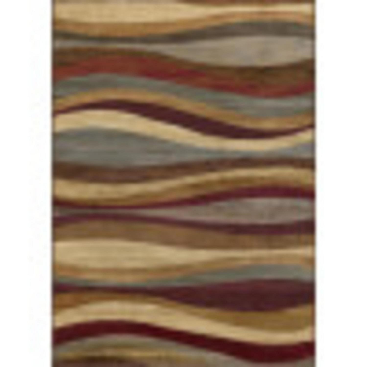 Contemporary 5and#215;7 Area Rug (5and#8242; x 7and#8242;) Abstract Multi-Color Living Room Easy to Clean