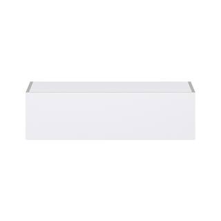 Fairhope Glacier White Slab Assembled Wall Bridge Cab with Lift Up 36 in. W x 10 in. H x 14 in. D DSWLU3610-FR