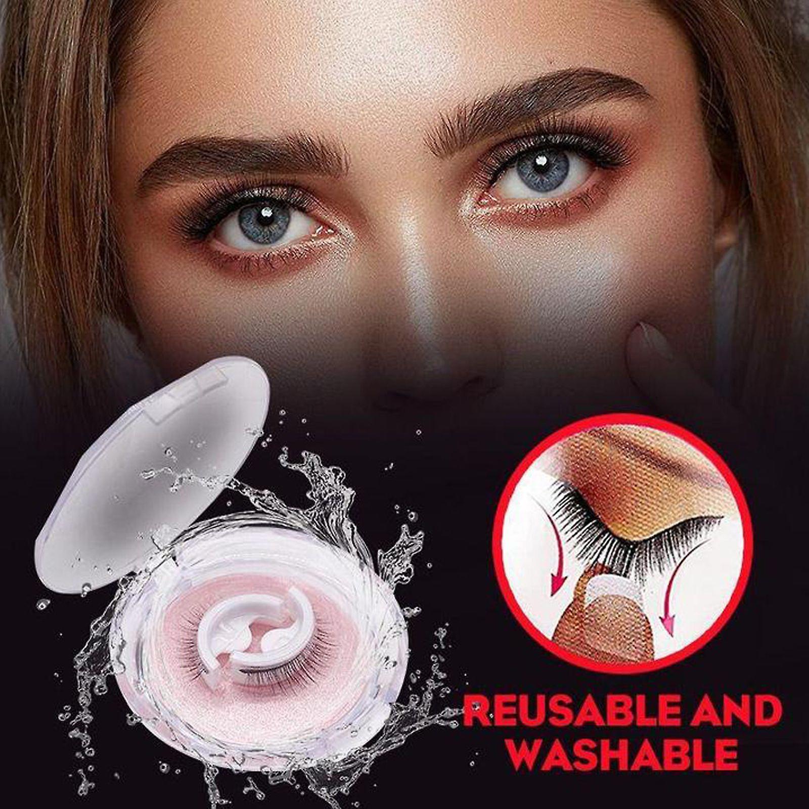 Self-adhesive False Eyelashes， Thick Eyelashes， Glue-free Self-adhesive Eyelash Gel Strip， 3 Seconds Fast Eyelash Adhesion Color Classification A Pair