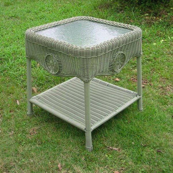 Riviera 18inch Resin Wicker Side Table