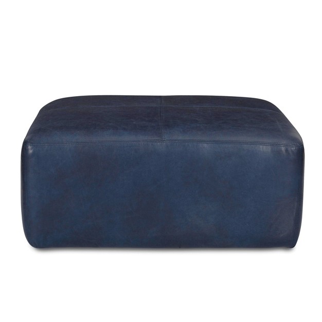 Yosemite Ottoman Midnight Blue Poly amp Bark