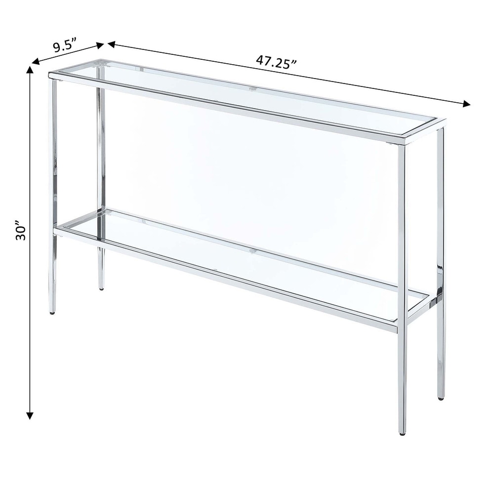 Convenience Concepts Nadia Chrome Console Table with Shelf