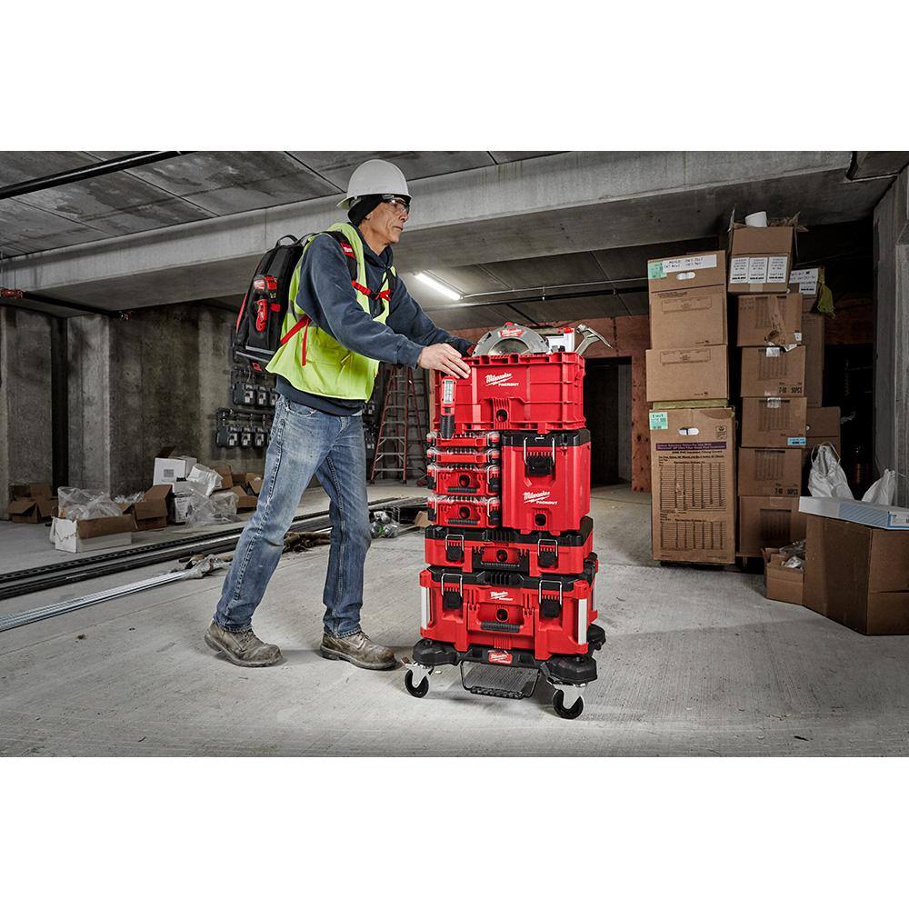 MW PACKOUT 10 in. Compact Portable Tool Box with Adjustable Dividers and Interior Storage Tray 48-22-8422