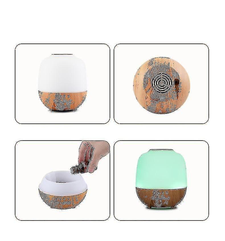 Humidifiers Electric Aromatherapy Diffuser Essential Oil Air Humidifier Ultrasound Wood Grain