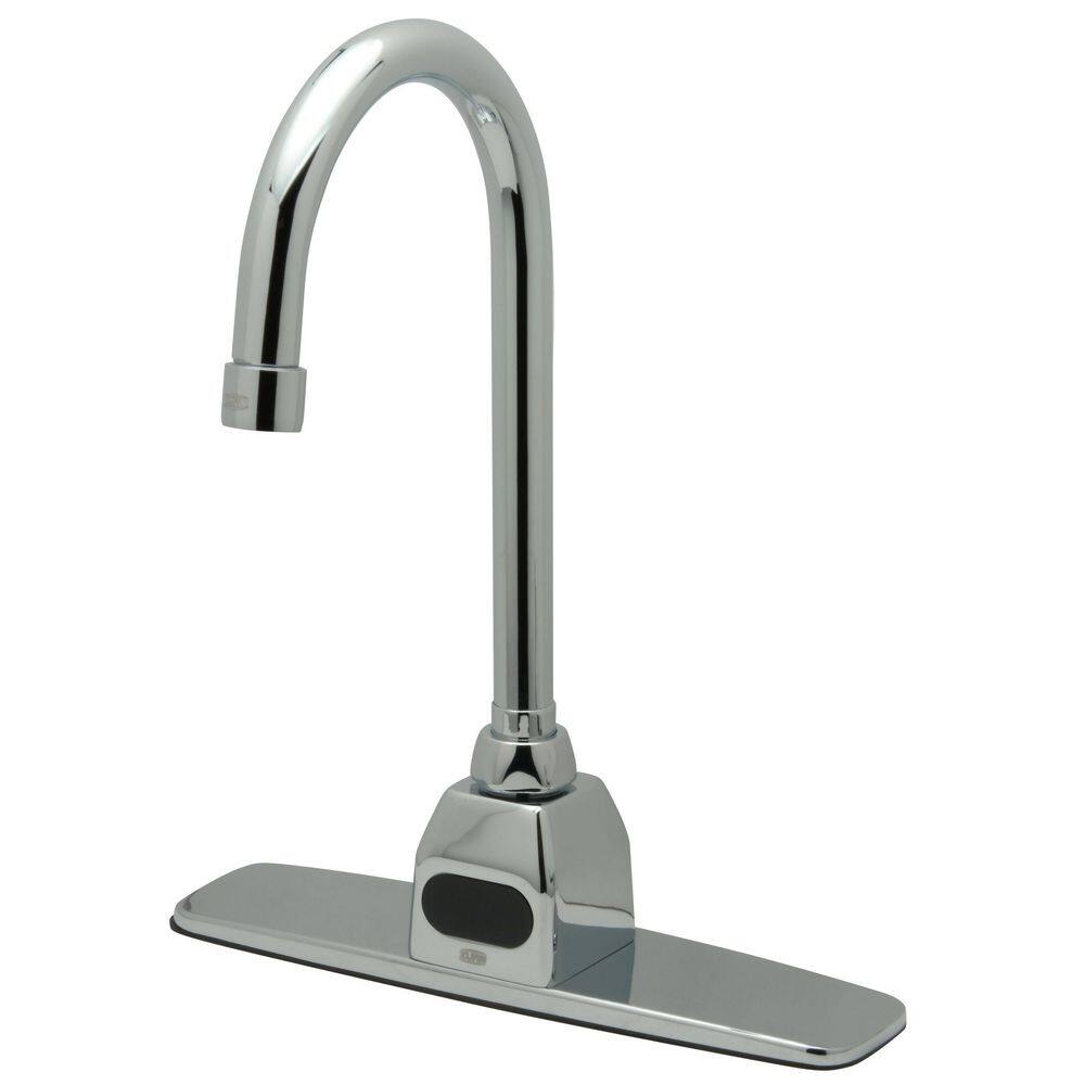 Zurn AquaSense Gooseneck Sensor Faucet with 0.5 GPM Aerator and 8 in. Widespread Cover Plate in Chrome Z6920-XL-CP8