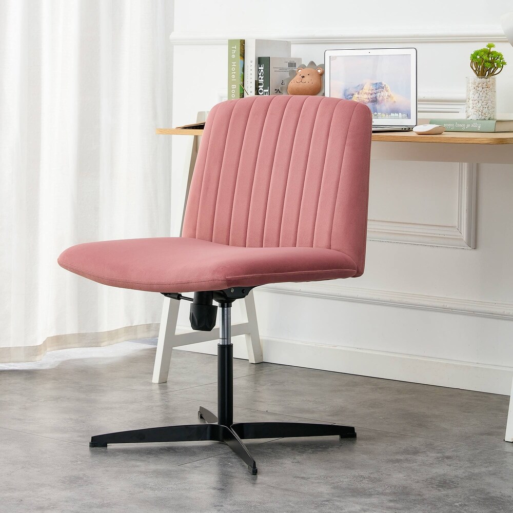 Velvet Padded Makeup Chair  Office Chair with Adjustable 360 Â° Swivel