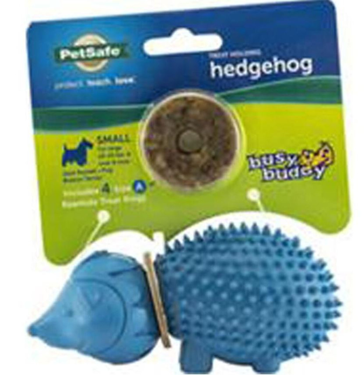 PetSafe Busy Buddy Treat Holding Hedgehog Dog Toy， MD， Blue