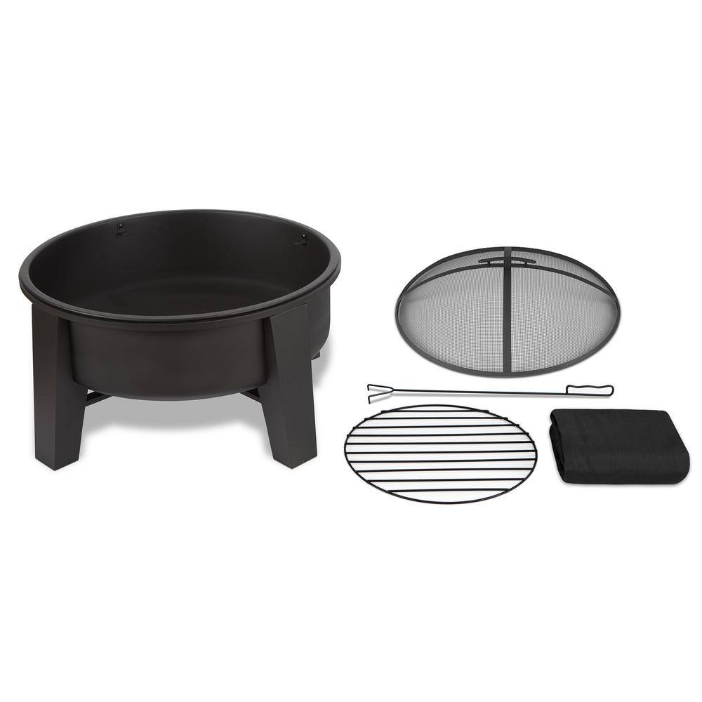 Forsyth 35 in. Outdoor Iron Wood-Burning Fire Pit 360-BK